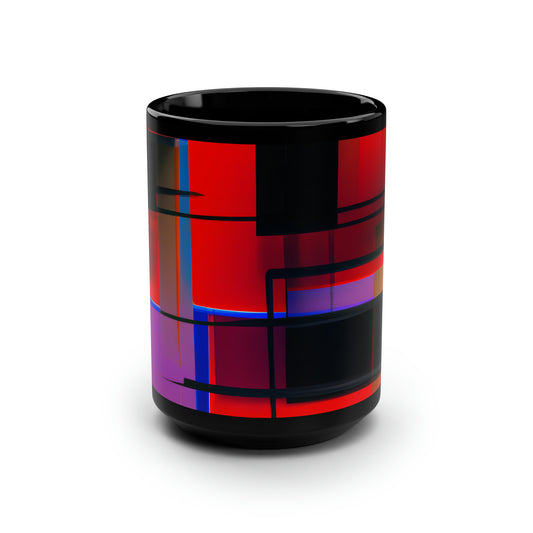 Eleanor Corbin - Air Resistance Force, Abstractly - Black Ceramic Mug 15oz