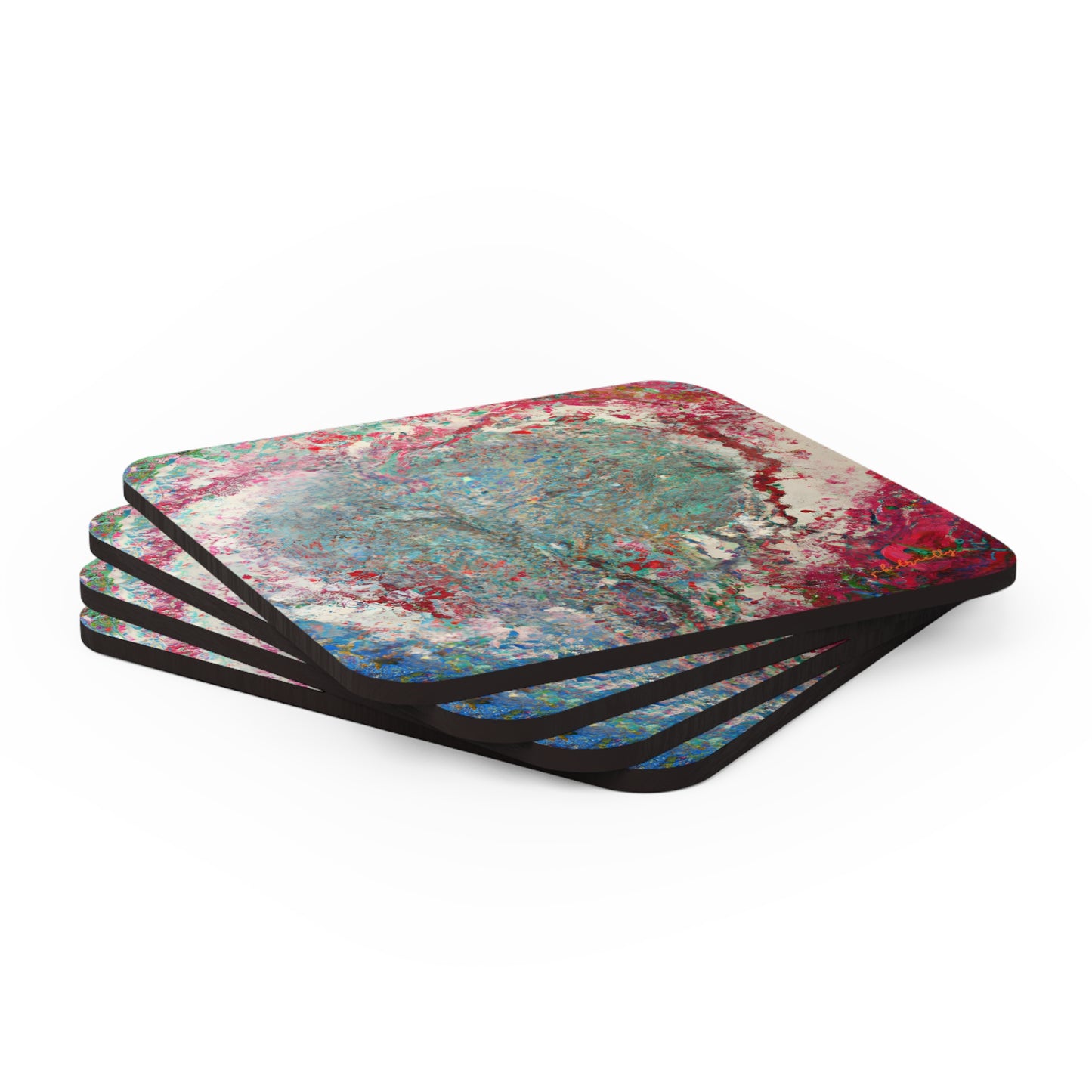 Vanadium Synthetite - Chemistry, Abstractly - Corkwood Coaster Set of 4