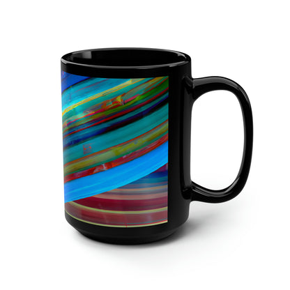 Elise Hofmann - Strong Force, Abstractly - Black Ceramic Mug 15oz