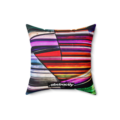 Shirley Hawking - Weak Force, Abstractly - Faux Suede Throw Pillow