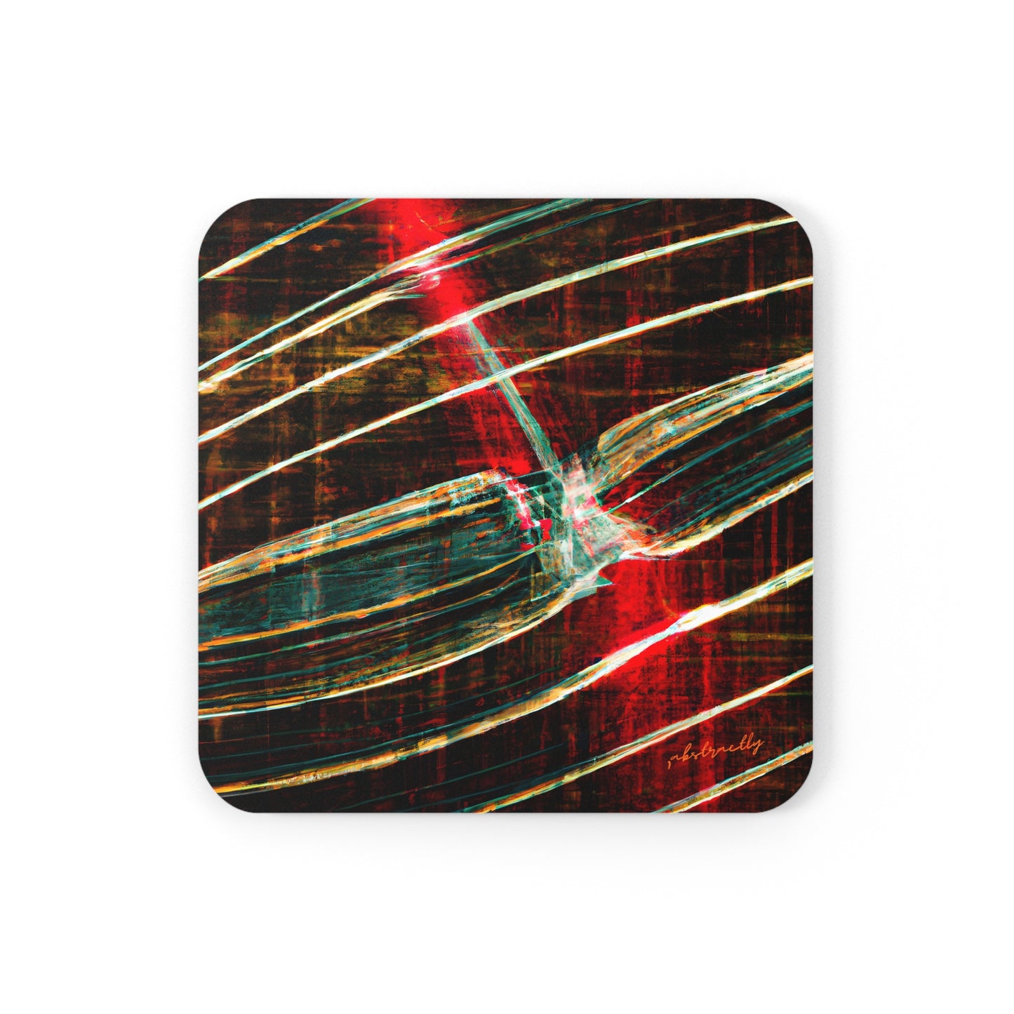 Joyce Lancaster - Electromagnetic Force, Abstractly - Corkwood Coaster Set of 4