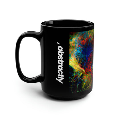 Connie Valdez - Electric Force, Abstractly - Black Ceramic Mug 15oz