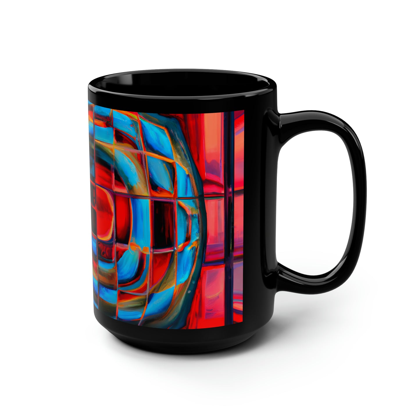 Felix Linderholm - Magnetic Force, Abstractly - Black Ceramic Mug 15oz