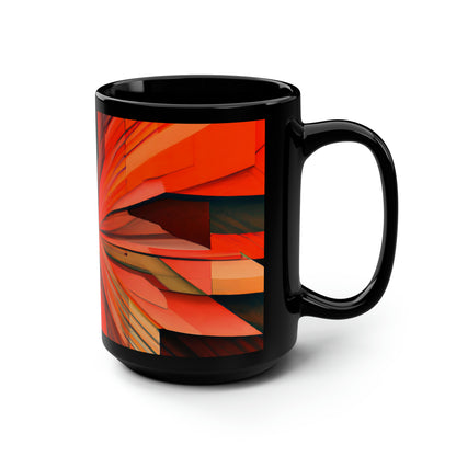 Maxine Lennox - Spring Force, Abstractly - Black Ceramic Mug 15oz