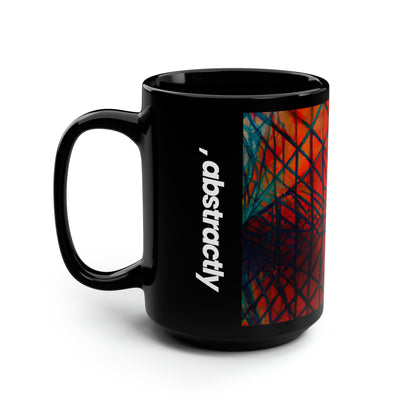 Harold Fitzsimmons - Tension Force, Abstractly - Black Ceramic Mug 15oz