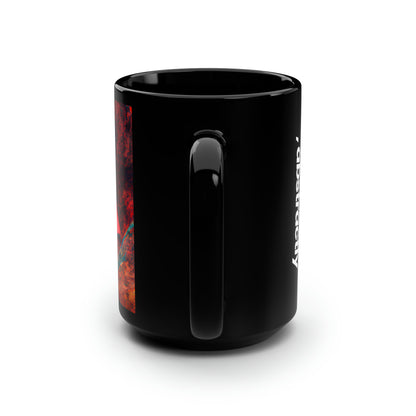 Albert Delgado - Electromagnetic Force, Abstractly - Black Ceramic Mug 15oz