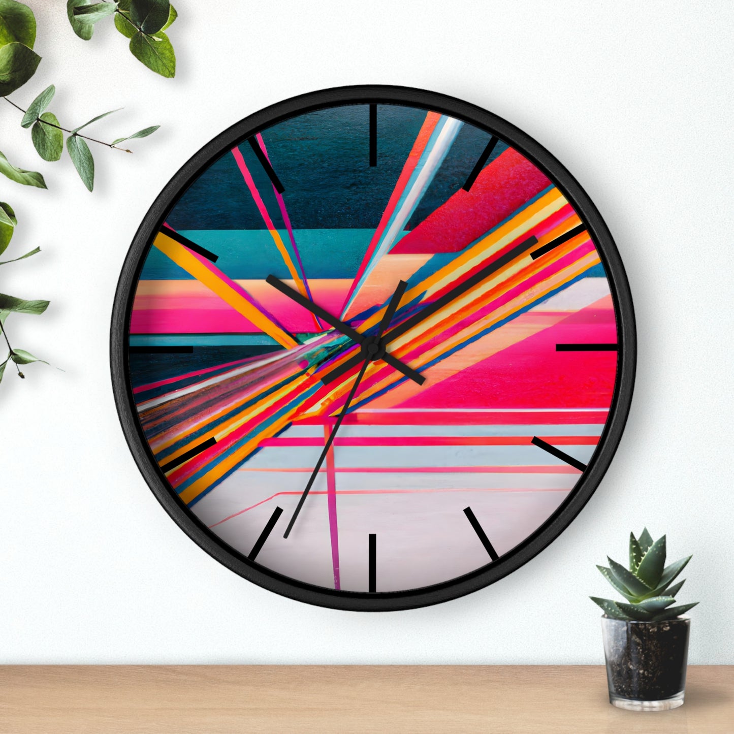 Elizabeth Perkins - Electric Force, Abstractly - Wall Clock