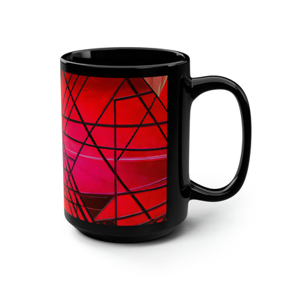 Amelia Hartley - Weak Force, Abstractly - Black Ceramic Mug 15oz