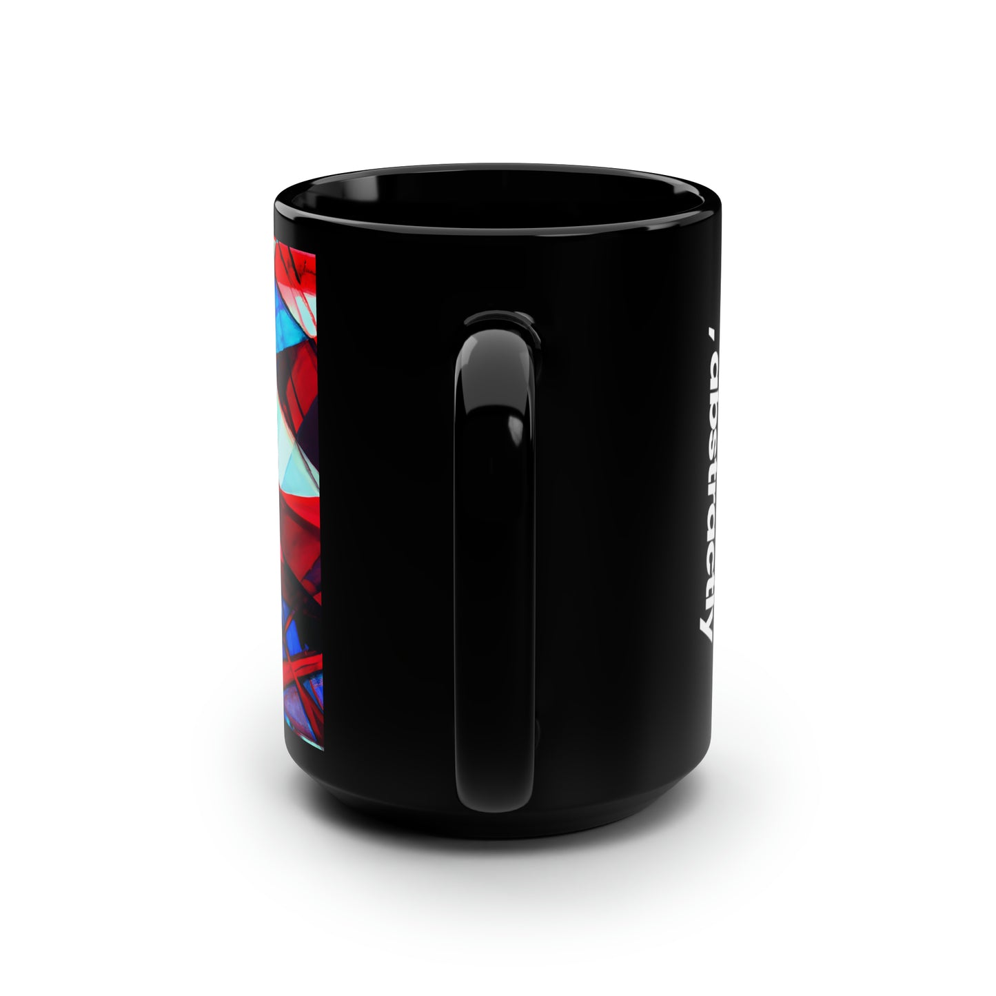 Howard Sternberg - Tension Force, Abstractly - Black Ceramic Mug 15oz