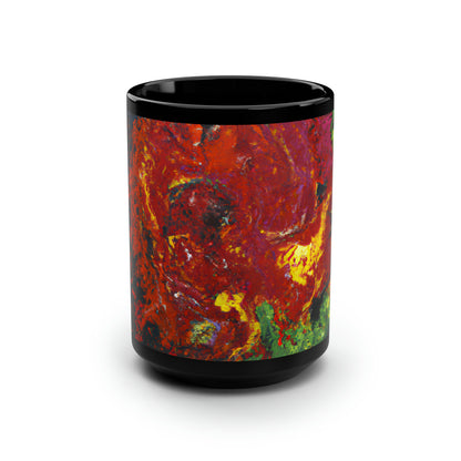 Johannsonite Crystal - Chemistry, Abstractly - Black Ceramic Mug 15oz