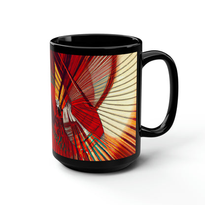 Margaret Rosenbaum - Spring Force, Abstractly - Black Ceramic Mug 15oz