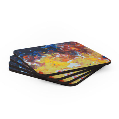 Neumannium Hexanate - Chemistry, Abstractly - Corkwood Coaster Set of 4