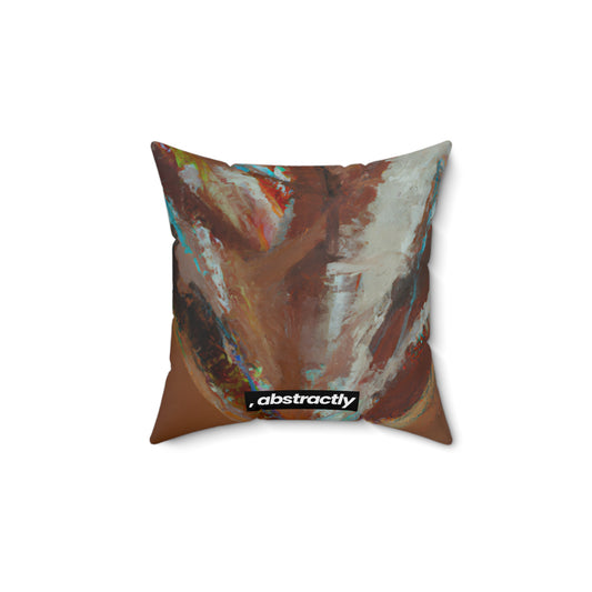 Quantum Glitter Crystal - Magnesium, Abstractly - Faux Suede Throw Pillow