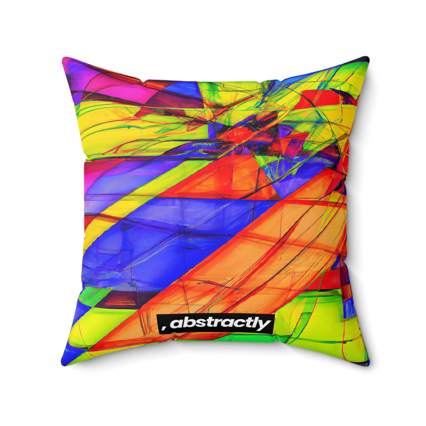 Valerie Higgs - Electric Force, Abstractly - Faux Suede Throw Pillow