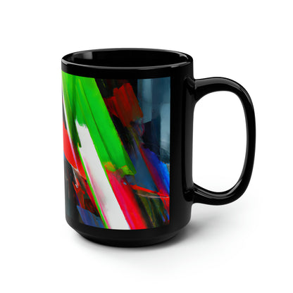 Perry Dennington - Strong Force, Abstractly - Black Ceramic Mug 15oz