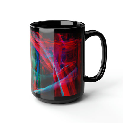 Maria Everton - Weak Force, Abstractly - Black Ceramic Mug 15oz