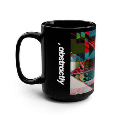 Adrian Goddard - Applied Force, Abstractly - Black Ceramic Mug 15oz