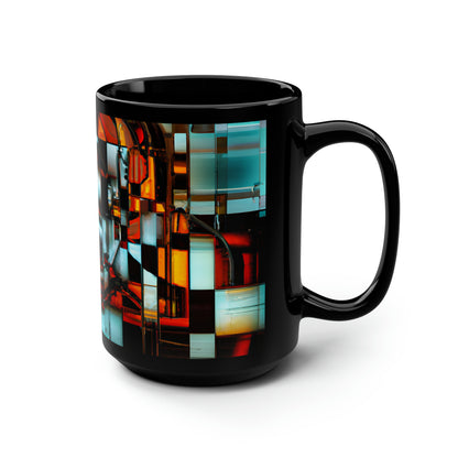 Avery Sinclair - Tension Force, Abstractly - Black Ceramic Mug 15oz