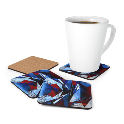 Elaine Hutchins - Normal Force, Abstractly - Corkwood Coaster Set of 4