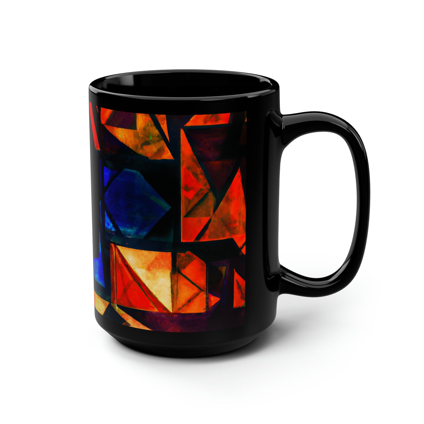 Loren Morgan - Normal Force, Abstractly - Black Ceramic Mug 15oz