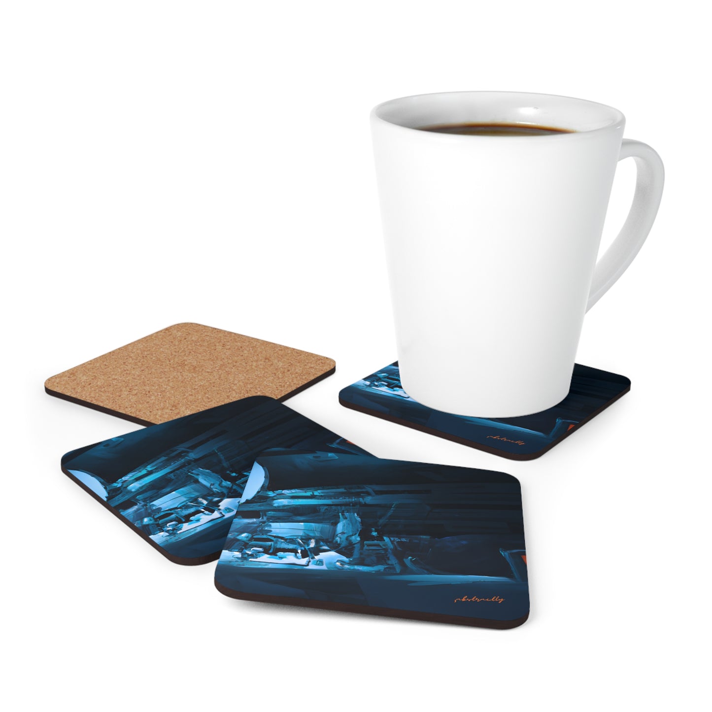 Aquila Capital - Sunk Cost, Abstractly - Corkwood Coaster Set of 4