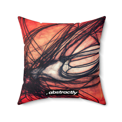 Clarence Buerkett - Electromagnetic Force, Abstractly - Faux Suede Throw Pillow