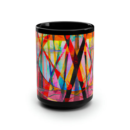 Milton Browning - Normal Force, Abstractly - Black Ceramic Mug 15oz