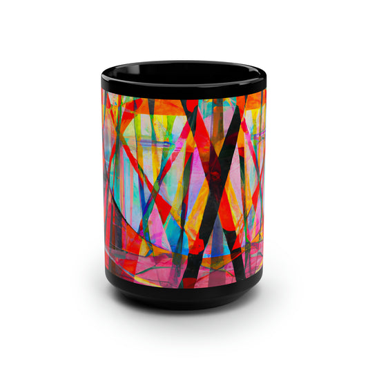 Milton Browning - Normal Force, Abstractly - Black Ceramic Mug 15oz