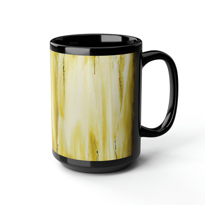 Quantum Celestial Isotope - Sodium, Abstractly - Black Ceramic Mug 15oz