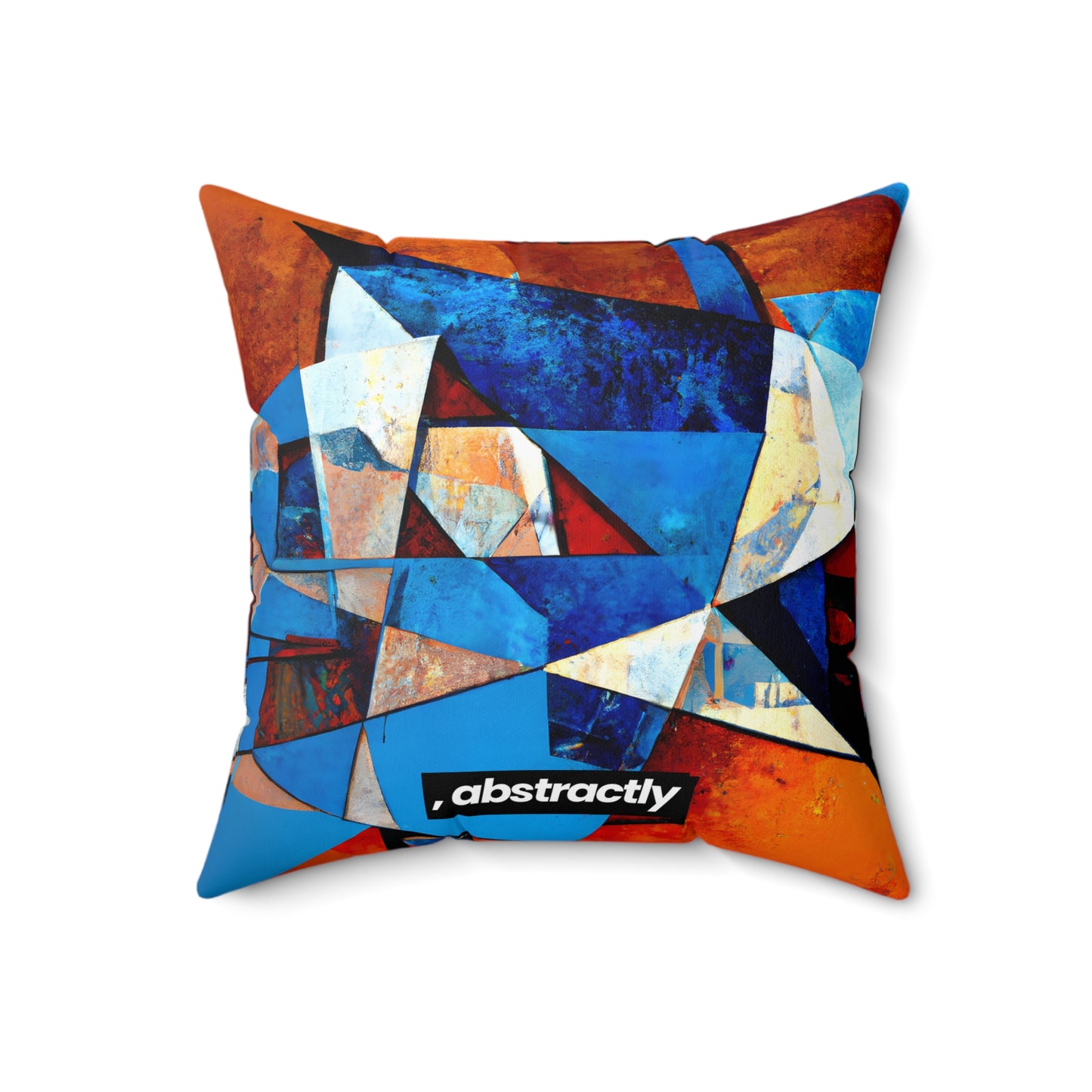 Bernard Fenton - Applied Force, Abstractly - Faux Suede Throw Pillow