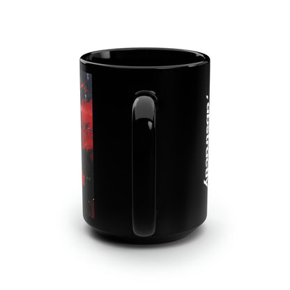 Frostivium Crystalloid - Chemistry, Abstractly - Black Ceramic Mug 15oz