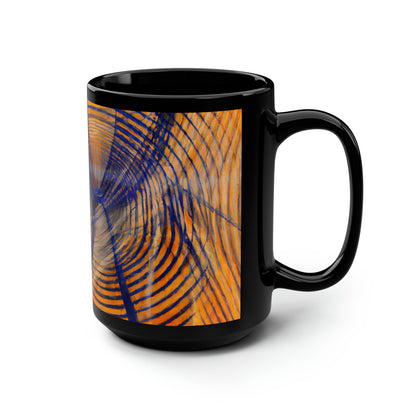 Carolyn Bennett - Spring Force, Abstractly - Black Ceramic Mug 15oz