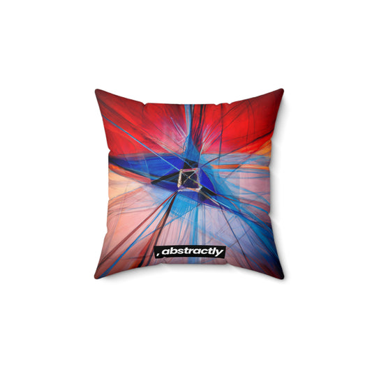 Sylvia Blackburn - Magnetic Force, Abstractly - Faux Suede Throw Pillow