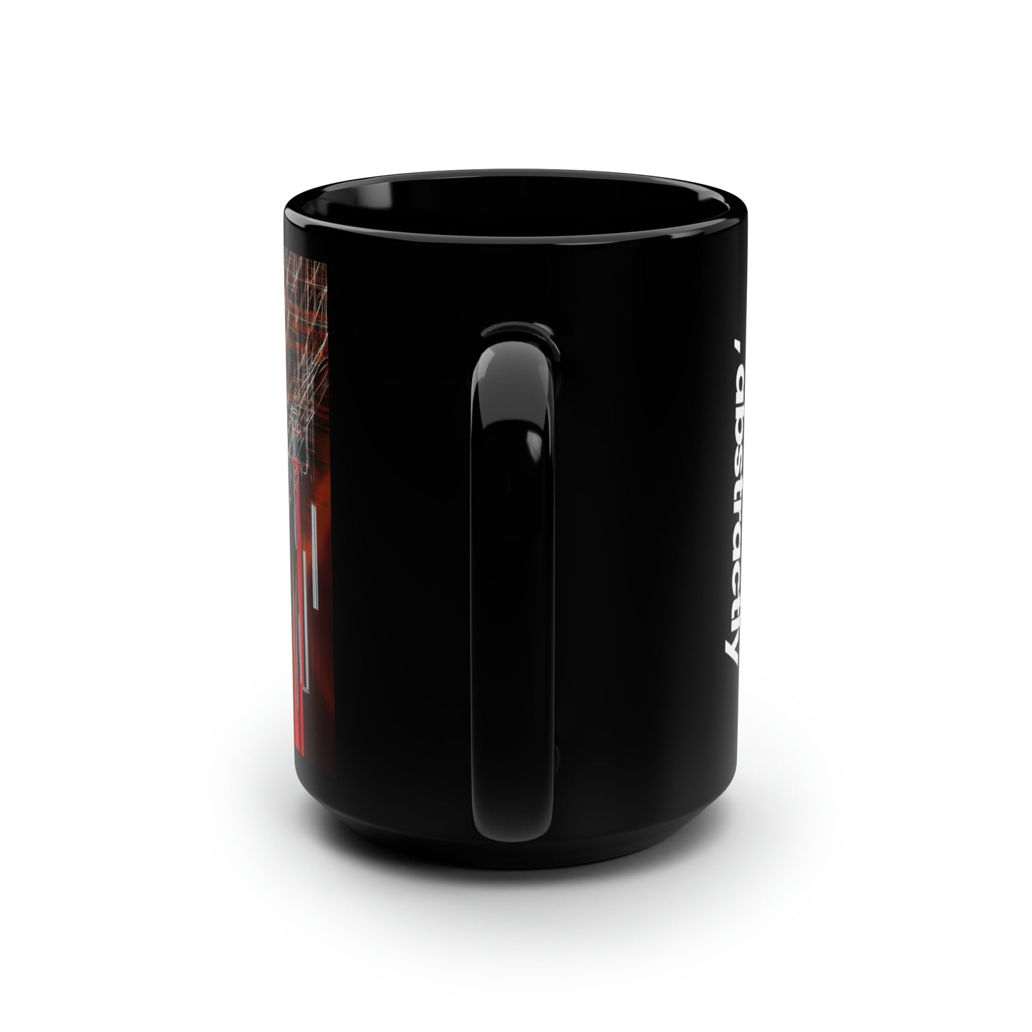 Walter Kleinberg - Strong Force, Abstractly - Black Ceramic Mug 15oz