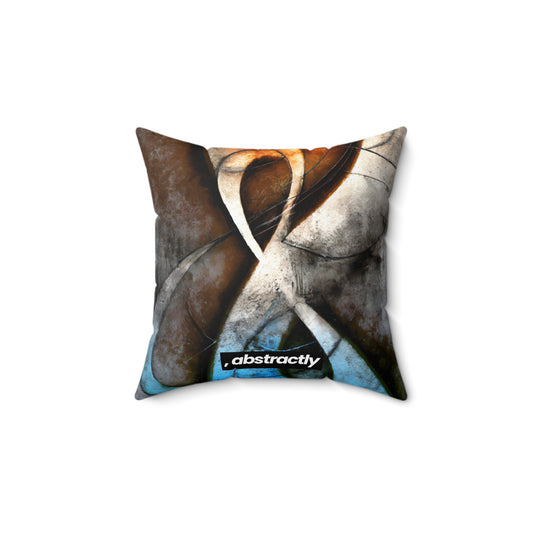 Theodore Calhoun - Spring Force, Abstractly - Faux Suede Throw Pillow