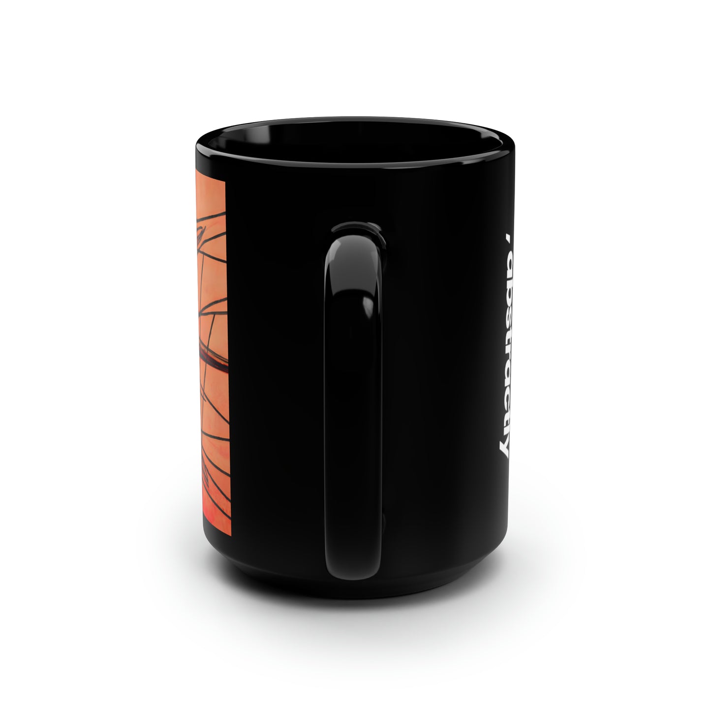 Elizabeth Rutherford - Magnetic Force, Abstractly - Black Ceramic Mug 15oz