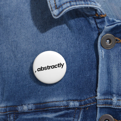 [, abstractly] Black-on-White - Pin Button