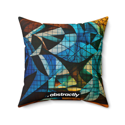 Janet Riggs - Applied Force, Abstractly - Faux Suede Throw Pillow