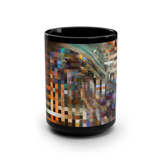 Nina Bernstein - Tension Force, Abstractly - Black Ceramic Mug 15oz