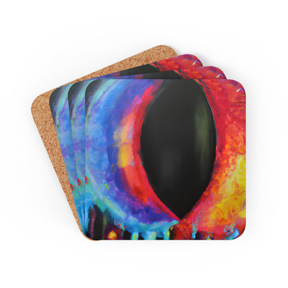 Luminoxydium Crystal - Chemistry, Abstractly - Corkwood Coaster Set of 4