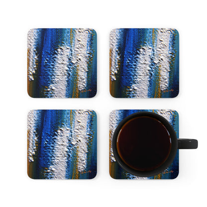 Crystalloxium Hydraflux - Chemistry, Abstractly - Corkwood Coaster Set of 4