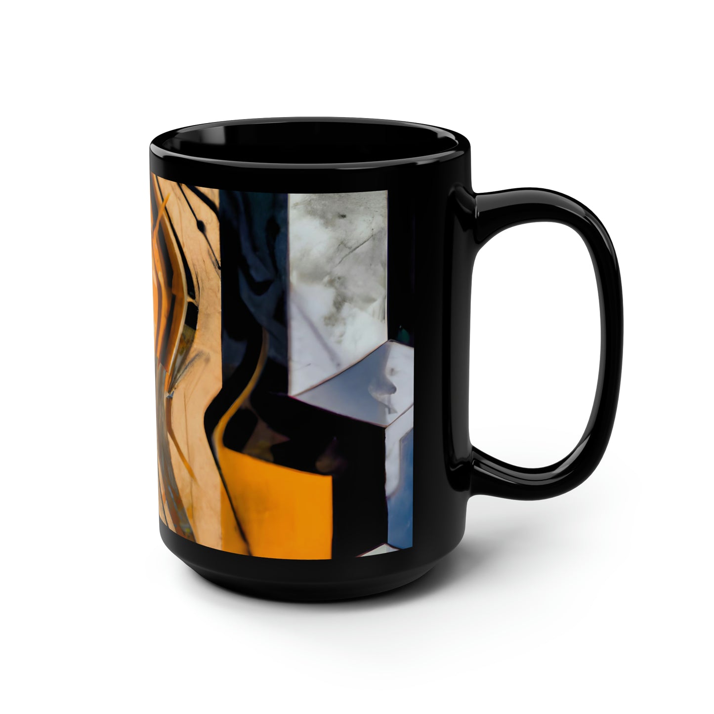 Rosalind Maxwell - Spring Force, Abstractly - Black Ceramic Mug 15oz