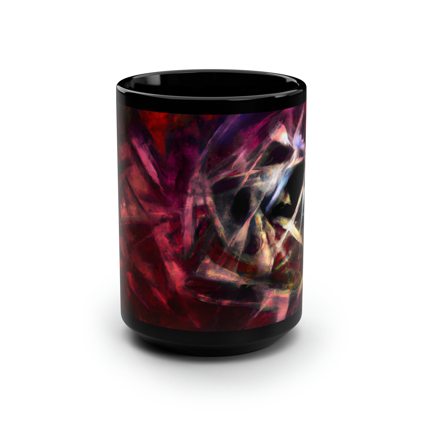 Garrett Farnsworth - Electromagnetic Force, Abstractly - Black Ceramic Mug 15oz