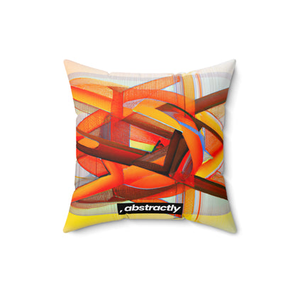 Dorian Stansfield - Magnetic Force, Abstractly - Faux Suede Throw Pillow