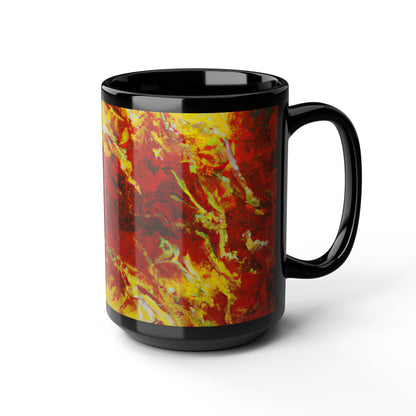 Zephyrionium Oxide - Chemistry, Abstractly - Black Ceramic Mug 15oz