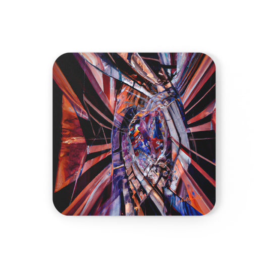 Belinda Hayes - Electromagnetic Force, Abstractly - Corkwood Coaster Set of 4