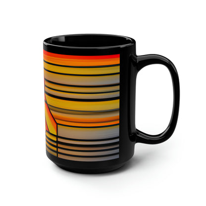 Adrian Walsh - Gravity Force, Abstractly - Black Ceramic Mug 15oz