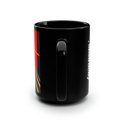 Joshua Fiedler - Air Resistance Force, Abstractly - Black Ceramic Mug 15oz