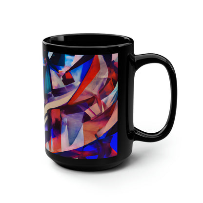 Virginia Berkeley - Normal Force, Abstractly - Black Ceramic Mug 15oz