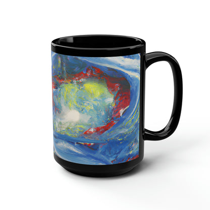 Tritium Firestone - Chemistry, Abstractly - Black Ceramic Mug 15oz